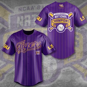 LSU Tigers Baseball National Champs 2025 Baseball Jersey  LSU1025