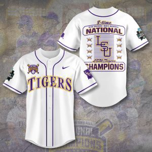 LSU Tigers Baseball National Champs 2025 Baseball Jersey  LSU1039
