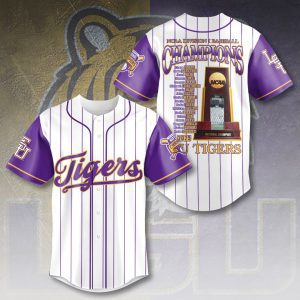LSU Tigers Baseball National Champs 2025 Baseball Jersey  LSU1157