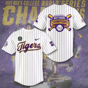 LSU Tigers Baseball National Champs 2025 Baseball Jersey  LSU1161