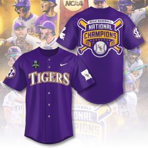 LSU Tigers Baseball National Champs 2025 Baseball Jersey  LSU1162