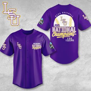 LSU Tigers Baseball National Champs 2025 Baseball Jersey  LSU1200