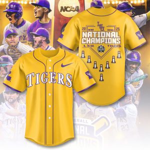 LSU Tigers Baseball National Champs 2025 Baseball Jersey  LSU1237