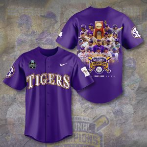 LSU Tigers Baseball National Champs 2025 Baseball Jersey  LSU1240