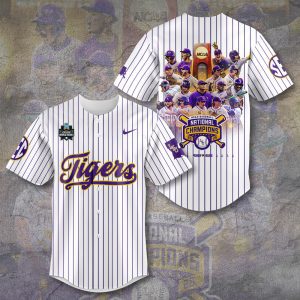 LSU Tigers Baseball National Champs 2025 Baseball Jersey  LSU1253