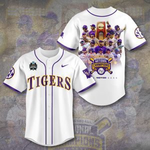 LSU Tigers Baseball National Champs 2025 Baseball Jersey  LSU1258