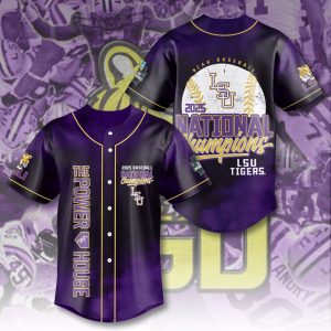 LSU Tigers Baseball National Champs 2025 Baseball Jersey  LSU1291