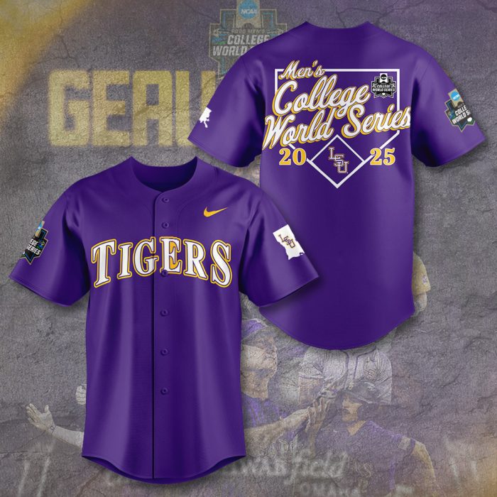 LSU Tigers Baseball National Champs 2025 Baseball Jersey  LSU1314