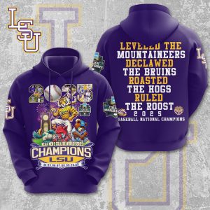 LSU Tigers Baseball National Champs 2025 Unisex Performance Hoodie  LSU1332