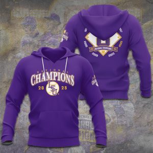 LSU Tigers Baseball National Champs 2025 Unisex Performance Hoodie  LSU1333