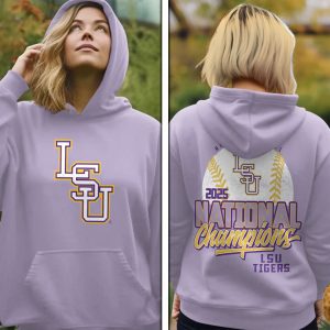 LSU Tigers Baseball National Champs 2025 Unisex Performance Hoodie  LSU1352