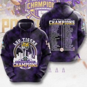 LSU Tigers Baseball National Champs 2025 Unisex Performance Hoodie  LSU1363