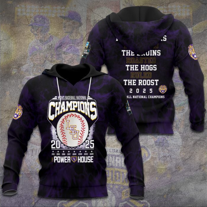 LSU Tigers Baseball National Champs 2025 Unisex Performance Hoodie  LSU1370