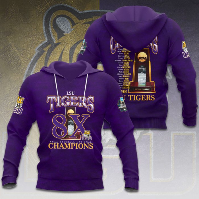 LSU Tigers Baseball National Champs 2025 Unisex Performance Hoodie  LSU1372
