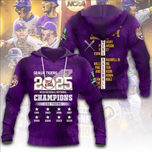 LSU Tigers Baseball National Champs 2025 Unisex Performance Hoodie  LSU1378
