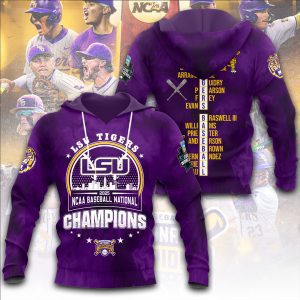 LSU Tigers Baseball National Champs 2025 Unisex Performance Hoodie  LSU1383