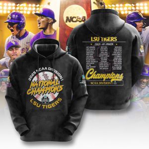 LSU Tigers Baseball National Champs 2025 Unisex Performance Hoodie  LSU1390