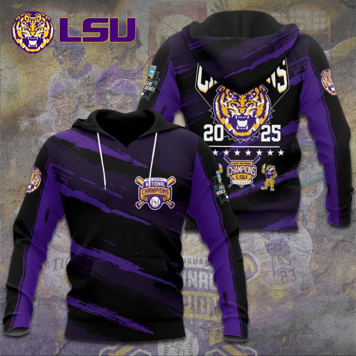 LSU Tigers Baseball National Champs 2025 Unisex Performance Hoodie  LSU1391