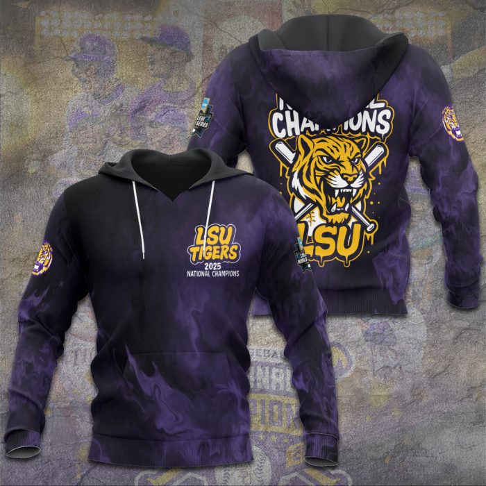 LSU Tigers Baseball National Champs 2025 Unisex Performance Hoodie  LSU1393