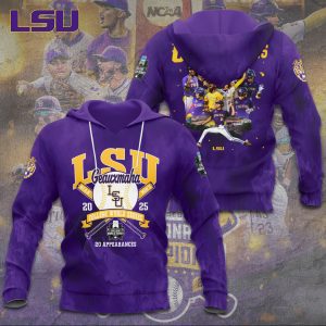LSU Tigers Baseball National Champs 2025 Unisex Performance Hoodie  LSU1396