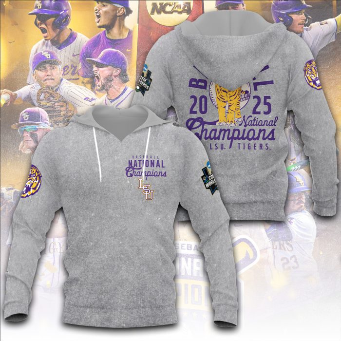 LSU Tigers Baseball National Champs 2025 Unisex Performance Hoodie  LSU1399