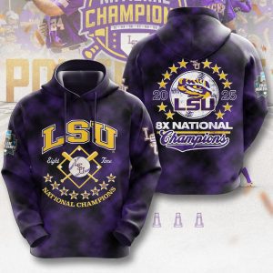 LSU Tigers Baseball National Champs 2025 Unisex Performance Hoodie  LSU1405