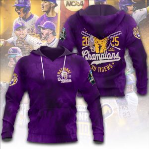 LSU Tigers Baseball National Champs 2025 Unisex Performance Hoodie  LSU1407