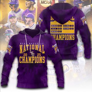 LSU Tigers Baseball National Champs 2025 Unisex Performance Hoodie  LSU1416