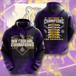 LSU Tigers Baseball National Champs 2025 Unisex Performance Hoodie  LSU1417