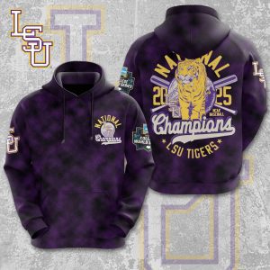 LSU Tigers Baseball National Champs 2025 Unisex Performance Hoodie  LSU1420