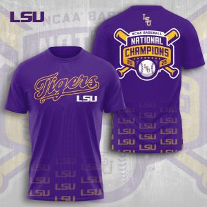 LSU Tigers Baseball National Champs 2025 Unisex Performance T-Shirt LSU1024