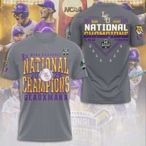 LSU Tigers Baseball National Champs 2025 Unisex Performance T-Shirt  LSU1048