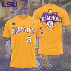 LSU Tigers Baseball National Champs 2025 Unisex Performance T-Shirt  LSU1088