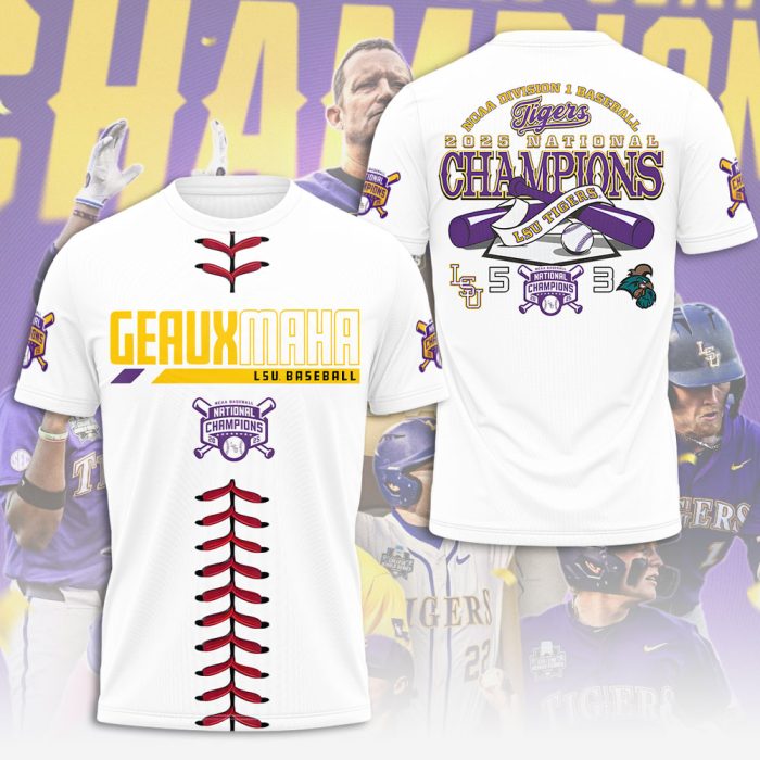 LSU Tigers Baseball National Champs 2025 Unisex Performance T-Shirt  LSU1111