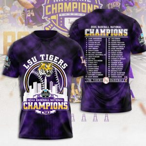 LSU Tigers Baseball National Champs 2025 Unisex Performance T-Shirt  LSU1170