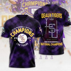LSU Tigers Baseball National Champs 2025 Unisex Performance T-Shirt  LSU1176