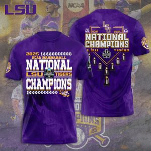 LSU Tigers Baseball National Champs 2025 Unisex Performance T-Shirt  LSU1209