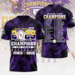 LSU Tigers Baseball National Champs 2025 Unisex Performance T-Shirt  LSU1220