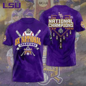 LSU Tigers Baseball National Champs 2025 Unisex Performance T-Shirt  LSU1230