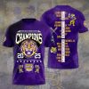 LSU Tigers Baseball National Champs 2025 Unisex Performance T-Shirt  LSU1235