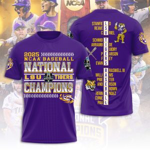 LSU Tigers Baseball National Champs 2025 Unisex Performance T-Shirt  LSU1256