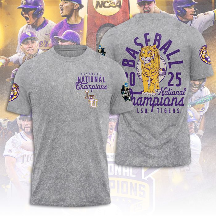 LSU Tigers Baseball National Champs 2025 Unisex Performance T-Shirt  LSU1259