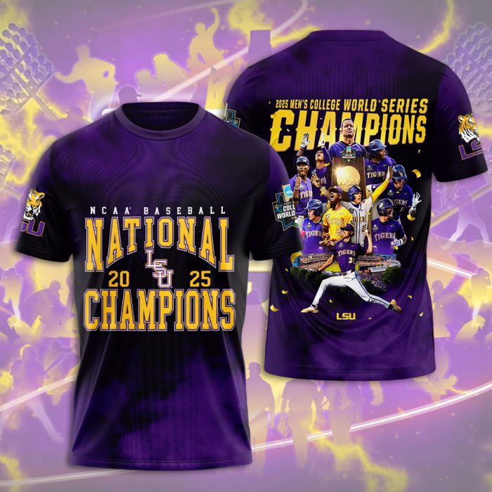 LSU Tigers Baseball National Champs 2025 Unisex Performance T-Shirt  LSU1281