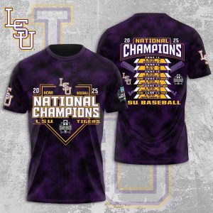 LSU Tigers Baseball National Champs 2025 Unisex Performance T-Shirt  LSU1312