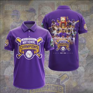 LSU Tigers Baseball National Champs 2025 Unisex Polo Shirt  LSU1364
