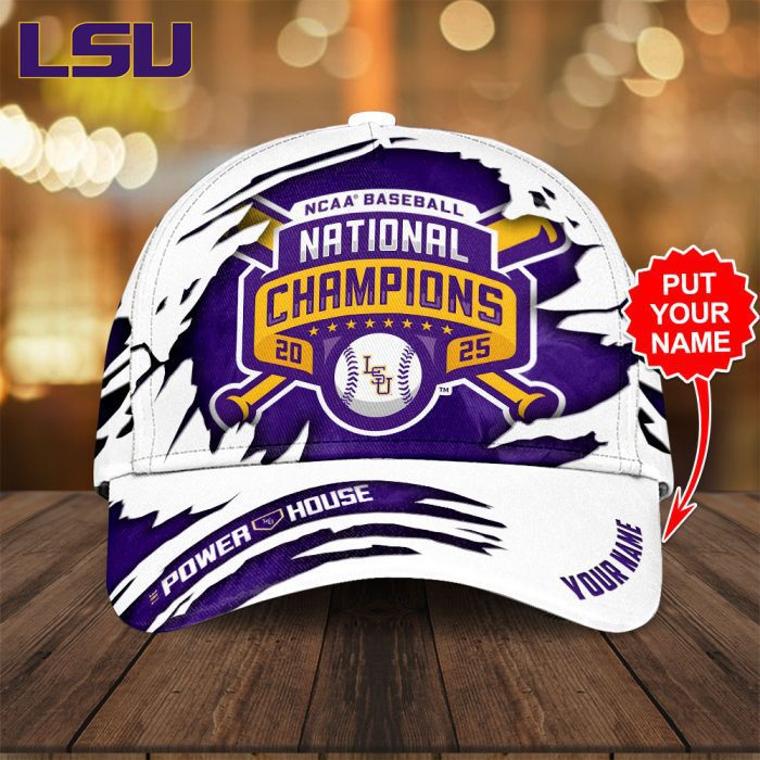 Personalized LSU Tigers Baseball National Champs 2025 Classic Cap  LSU1293